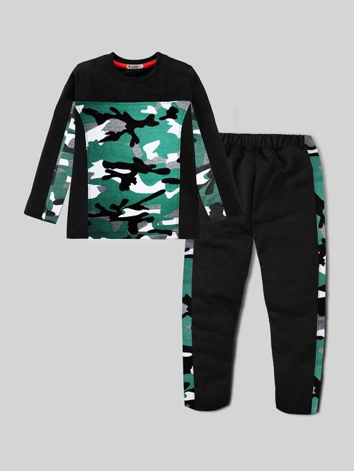 boys round neck t-shirts & trousers - 21044044 - Very Small Image - 1