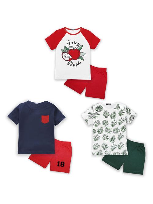 combos pack of t-shirts & shorts - 21044056 - Very Small Image - 1