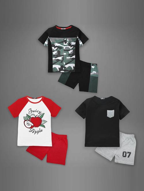 combos pack of t-shirts & shorts - 21044109 - Very Small Image - 1