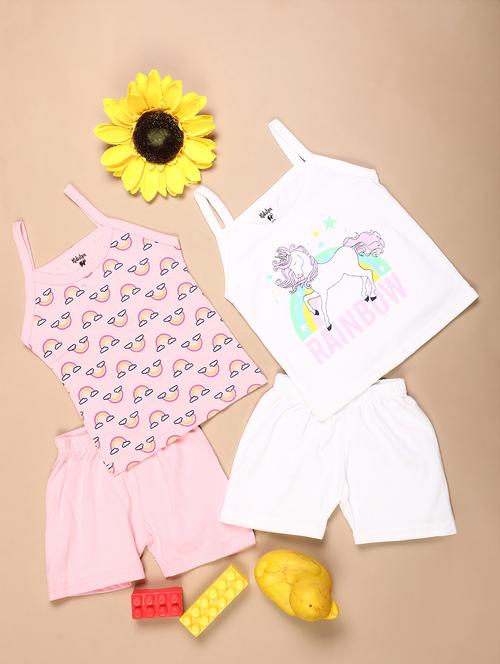 kids cotton shorts twin set combo - 21048576 - Very Small Image - 1