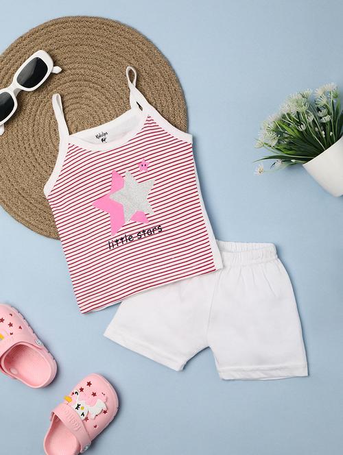 kids cotton shorts twin set - 21048581 - Very Small Image - 1