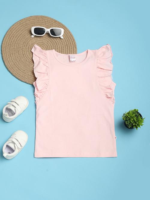 girls round neck solid tees - 21049497 - Very Small Image - 1