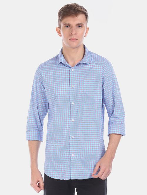men checkered cotton casual shirt - 21049797 - Very Small Image - 1