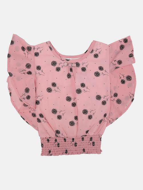 pink printed detailed casual top - 21050567 - Very Small Image - 1