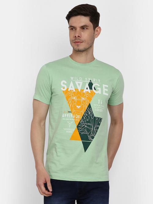 light green cotton single jersey tshirt - 21050941 - Very Small Image - 1