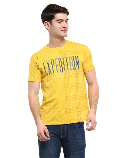 mustard cotton lycra single jersey tshirt - 21051078 - Very Small Image - 1