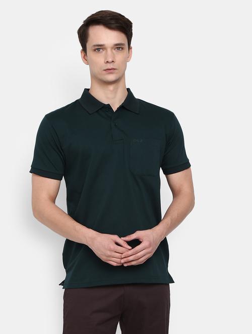 men plain polo neck t-shirt - 21051400 - Very Small Image - 1