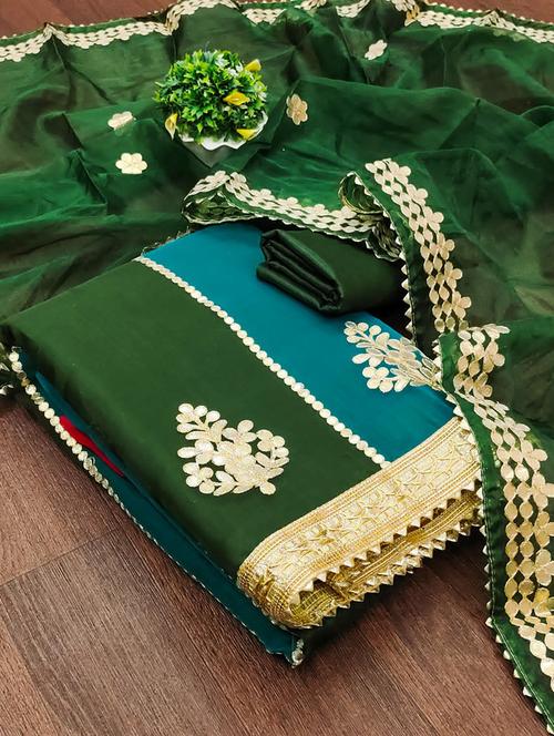 embroidered unstitched suit set - 21055783 - Very Small Image - 1