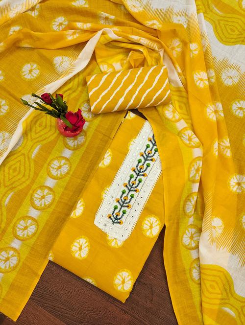 tie & dye unstitched suit set - 21055854 - Very Small Image - 1