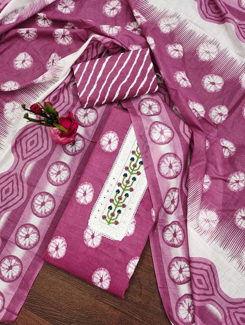 tie & dye unstitched suit set - 21055856 - Very Small Image - 1