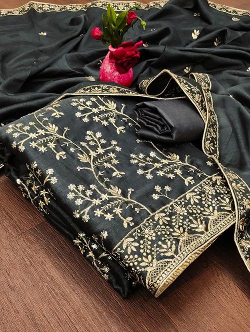 embroidered unstitched suit set - 21055885 - Very Small Image - 1