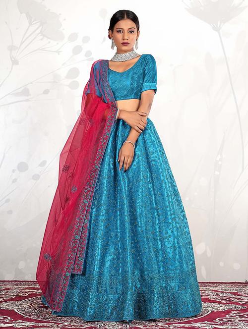women flared semi-stitched lehnga - 21056179 - Very Small Image - 1