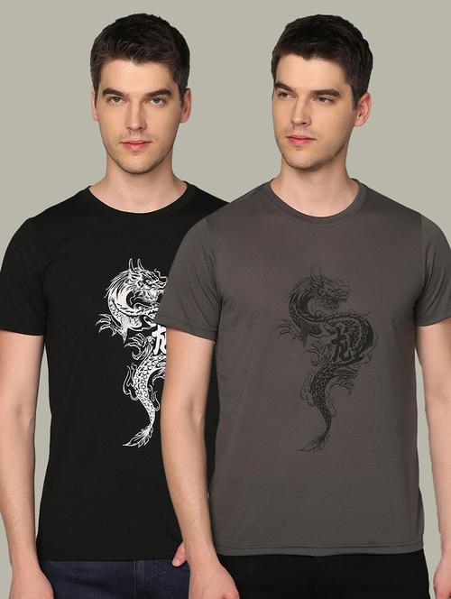 men short sleeve front print t-shir - 21058794 - Very Small Image - 1