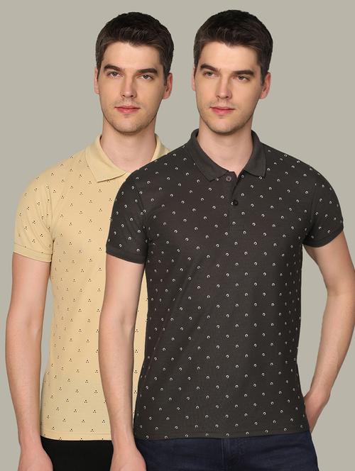pack of 2 multi coloured printed polo t-shirt - 21058895 - Very Small Image - 1