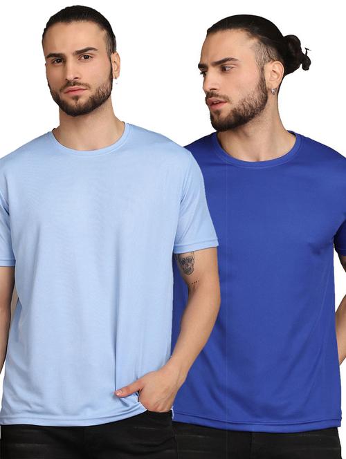 pack of 2 solid multi coloured casual t-shirt - 21058918 - Very Small Image - 1