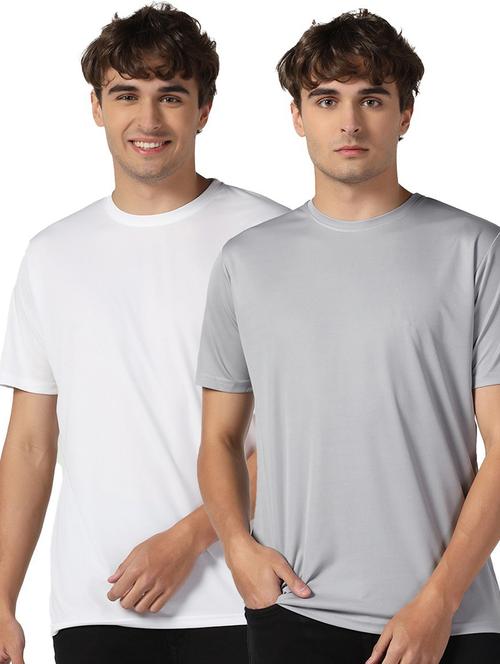 men multicolored solid set of 2 t-shirt - 21062145 - Very Small Image - 1