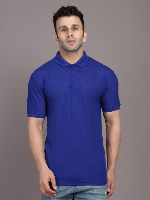men polo neck plain t-shirt - 21062225 - Very Small Image - 1