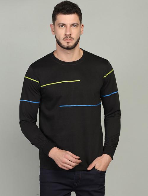 men striped cotton long sleeve t-shirt - 21062338 - Very Small Image - 1
