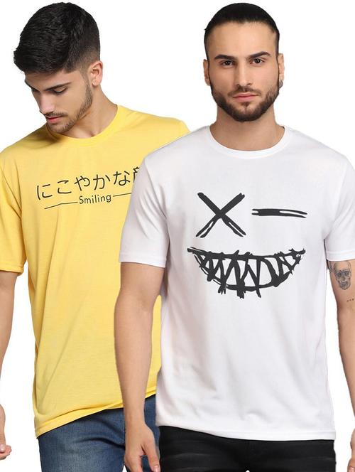 pack of 2 multi coloured printed t-shirt - 21062346 - Very Small Image - 1