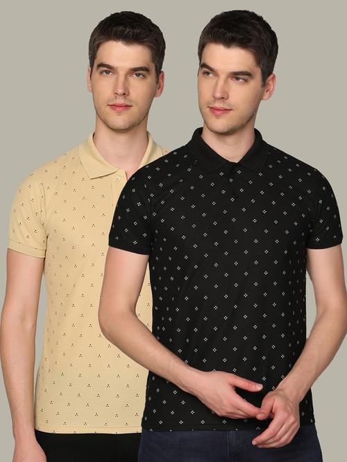 pack of 2 multi coloured printed polo t-shirt - 21062373 - Very Small Image - 1