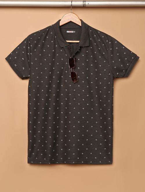 men polo neck all over print t-shirt - 21062383 - Very Small Image - 1