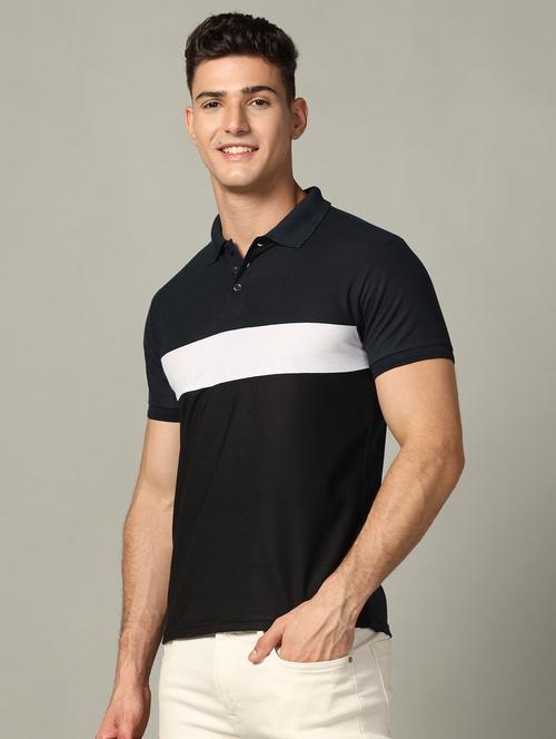 men color block short sleeve t-shirt - 21062663 - Very Small Image - 1