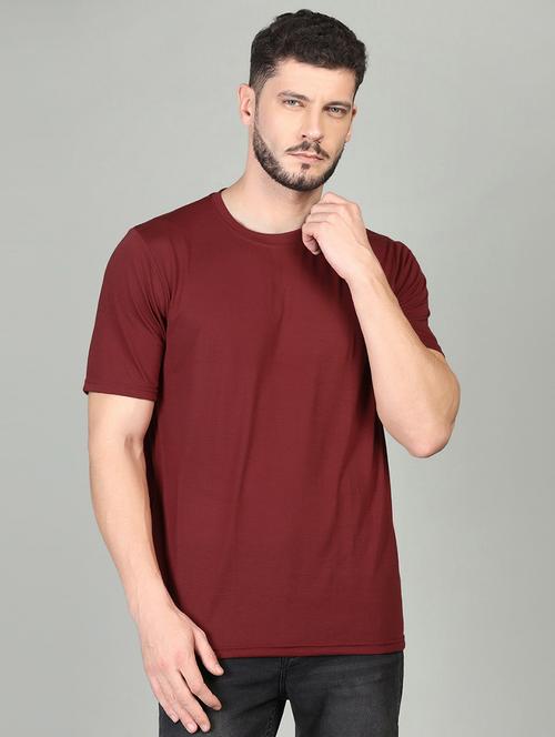 men solid cotton blend plain t-shirt - 21062699 - Very Small Image - 1