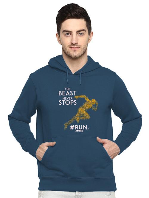 blue cotton blend front print sweatshirt - 21063191 - Very Small Image - 1
