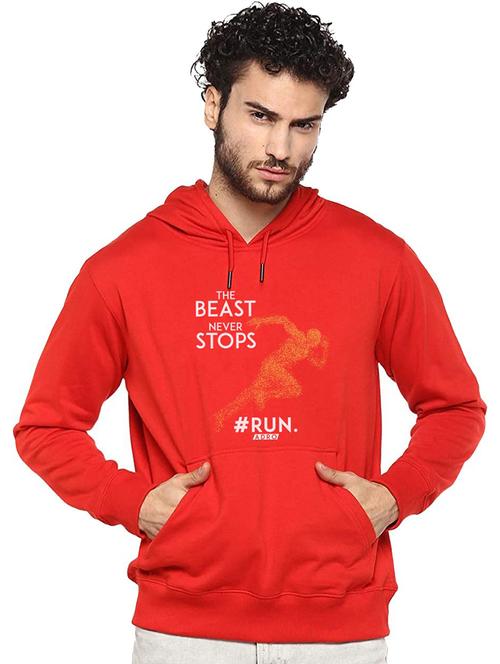 men hooded front print sweatshirt - 21063192 - Very Small Image - 1