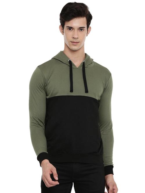 men hooded color block sweatshirt - 21063227 - Very Small Image - 1