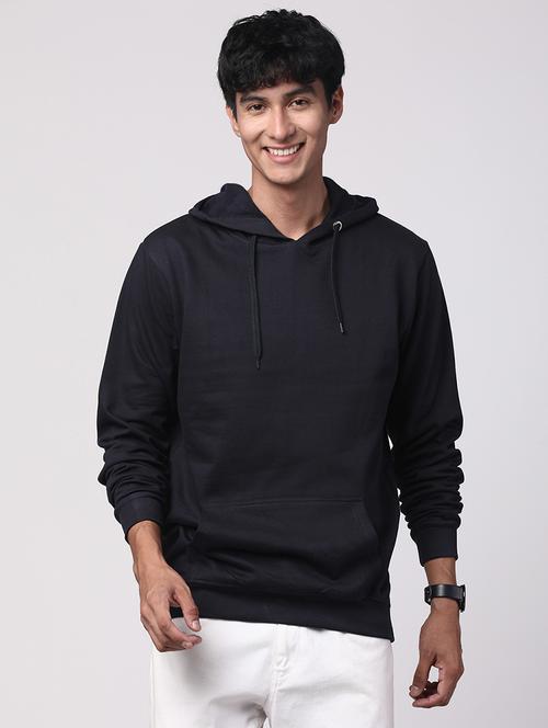 solid navy blue hooded sweatshirt - 21063262 - Very Small Image - 1