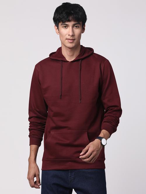 men hooded solid sweatshirt - 21063264 - Very Small Image - 1