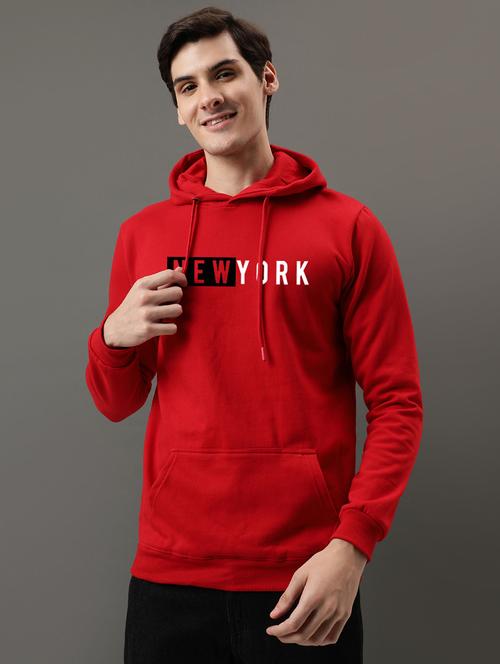 men chest print hooded sweatshirt - 21063314 - Very Small Image - 1