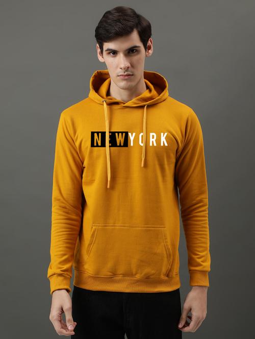 men hood neck chest print sweatshirt - 21063318 - Very Small Image - 1