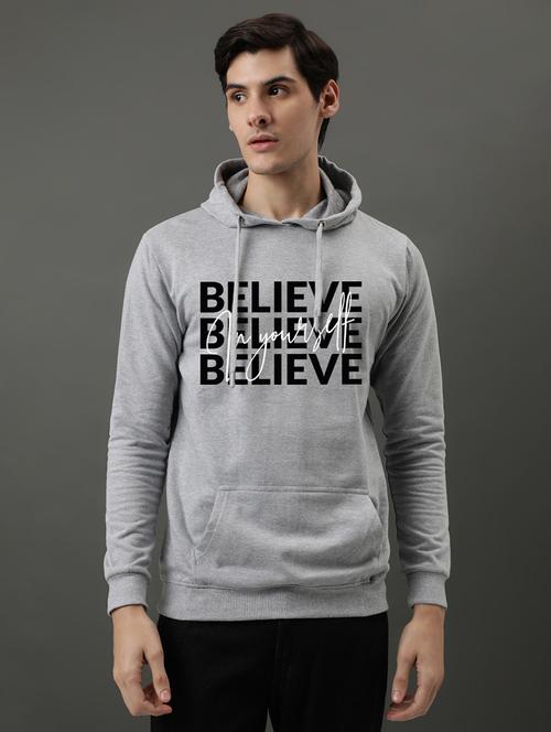 men front print hooded sweatshirt - 21063342 - Very Small Image - 1
