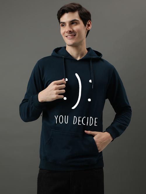 blue cotton front print sweatshirt - 21063389 - Very Small Image - 1