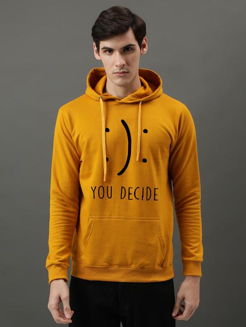 men hooded front print sweatshirt - 21063394 - Very Small Image - 1