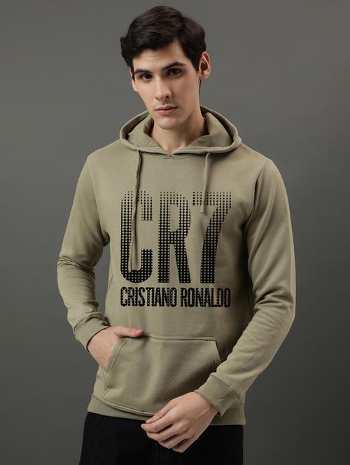 beige cotton front print sweatshirt - 21063420 - Very Small Image - 1