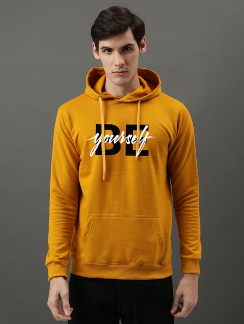 men chest print hood neck sweatshirt - 21063438 - Very Small Image - 1