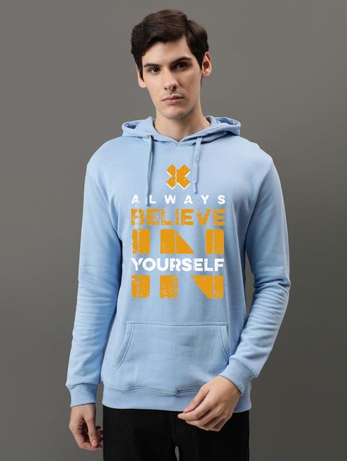 men front print hooded sweatshirt - 21063454 - Very Small Image - 1