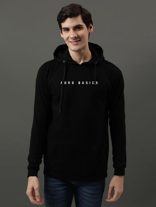 men chest print hooded sweatshirt - 21063474 - Very Small Image - 1