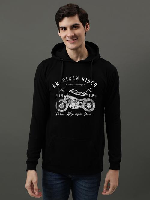men front print hooded sweatshirt - 21063485 - Very Small Image - 1