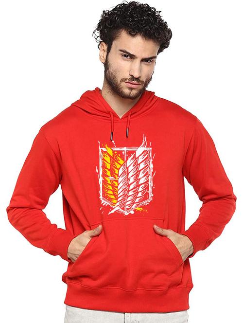 men hooded front print sweatshirt - 21063500 - Very Small Image - 1