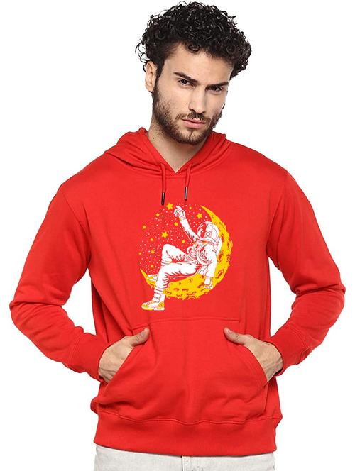 men front print hooded sweatshirt - 21063555 - Very Small Image - 1