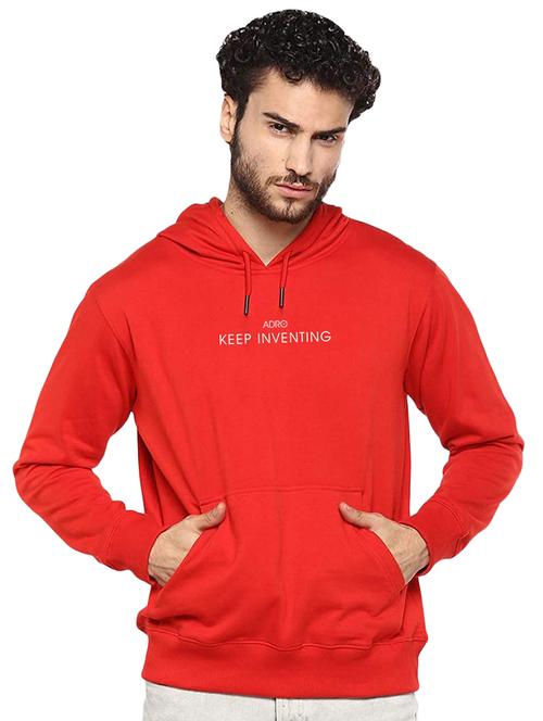 men chest print hooded sweatshirt - 21063704 - Very Small Image - 1