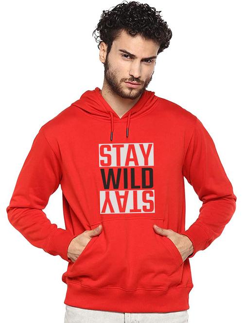 red cotton blend front print sweatshirt - 21063714 - Very Small Image - 1
