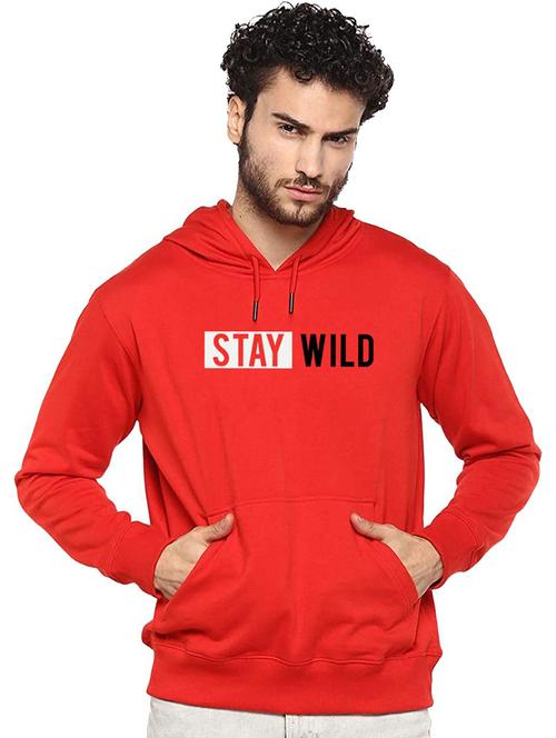 red cotton blend front print sweatshirt - 21063733 - Very Small Image - 1