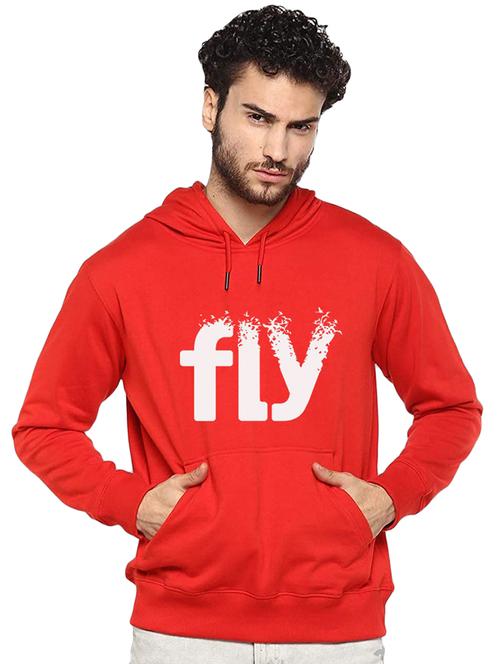 men hooded front print sweatshirt - 21063789 - Very Small Image - 1
