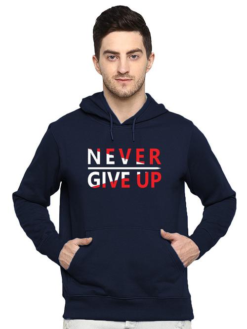 men chest print hood neck sweatshirt - 21063952 - Very Small Image - 1