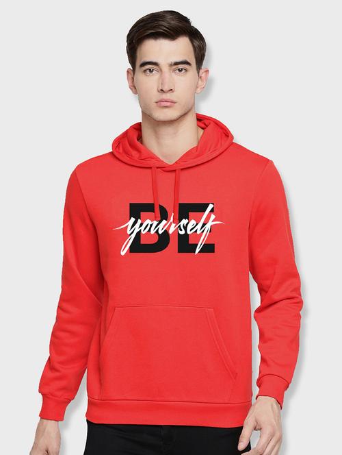 men chest print hood neck sweatshirt - 21064011 - Very Small Image - 1